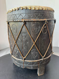 14.5” Carved Wooden African Drum