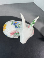 (A) Tiffany & Co. Sintra Porcelain Floral Bunny Figurine