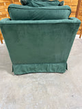 Green Upholstered Chair on Casters