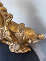 Mid Century Modern Gilded Heavyweight Trojan Horse Sculpture AS IS (READ DESCRIPTION CAREFULLY)