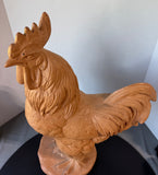 XL Italian Carved Terra Cotta Clay Rooster