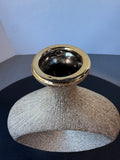 Gold Textured Ceramic Cut Out Vase