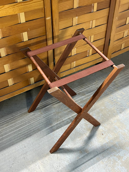 Tray Table with Glass, Folding Luggage Rack Style Base – Williamsburg ...