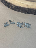 Rhinestone Screw On Earrings 2-pr)