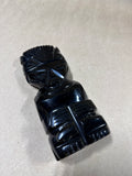 Black Onyx Obsidian Stone Aztec Figure (A)