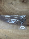 Sterling/Faux Diamond Screw-On Earrings