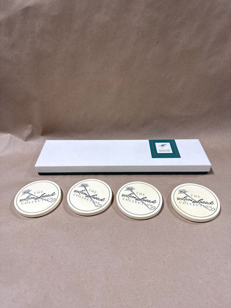 Set Of 4 Sam Snead Golfing Coasters With Cork Bottom