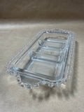 Rectangle Clear Divided Relish Dish