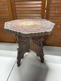 Carved Wood Plant Stand, Made in India