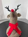 Wool Felt Reindeer Bust Wall Mount