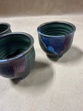 Set Of 3 Pottery Tea Cups