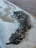 Kenneth Jay Lane Silver Tone Feather Plume Brooch