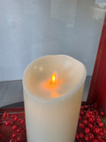 XL Red Metal Christmas Lantern with Flameless Candle (WORKS)