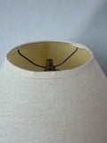 Botanical Cream Embossed Ceramic Table Lamp (WORKS)