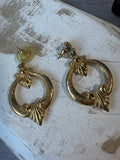 Avon Door Knocker Style Vintage Gold Tone Earrings