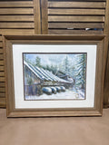 A Cold Winter in Norway Original Watercolor by Local Artist, Ginger Olansen; Signed