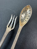 Pair of Duhme Sterling Silver Slim Serving Flatware