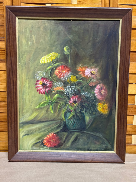 Acrylic on Canvas of Floral Arrangement