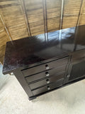 Black Shutter Style Triple Dresser, Ligna Furniture Made in Indonesia