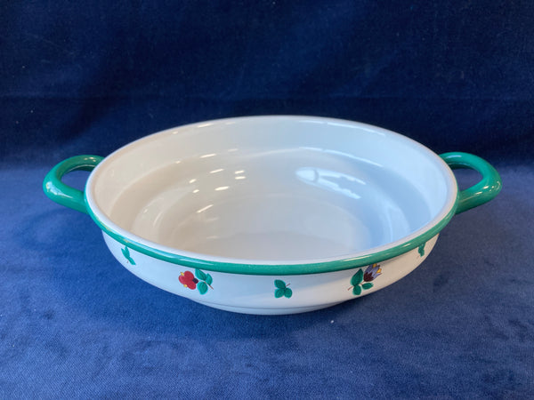 Riess Enamelware Country Floral Farmer Bowl