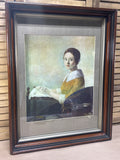 Young Woman in Yellow with Vintage Frame