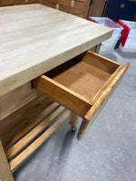 Wooden Kitchen Cart on Casters