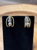 Napier Gold/Silver Tone Hoop Screw-On Earrings