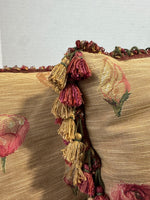 Pair of Floral Throw Pillows with Tassels