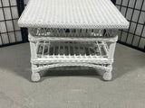 White Wicker Coffee Table