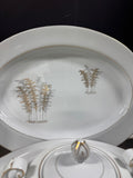 61-Piece Fukagawa Arita Japan Gilt Bamboo China Set