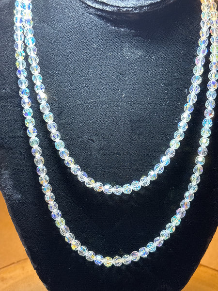 40” Aurora Borealis Crystal Necklace