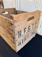 H.F. Byrd Virginia Vintage Wooden Apple Crate