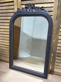 Arched Distressed Black Mirror (Resin/Poly Foam)