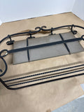 Vintage Iron Mirror/Shelf/Hooks