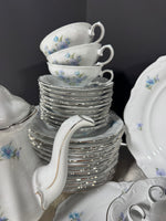 83-Piece Winterling Tivoli Blue Floral Bavarian China Set