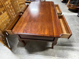Large Rectangular Coffee Table with Drawers on Both Sides