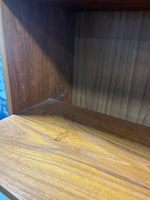 Teak Veneer Particle Board Tall Bookcase