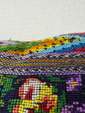 Colorful Floral Geometric Needlepoint Pillow