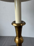 Virginia Metalcrafters Solid Brushed Brass Candlestick Lamp (WORKS)