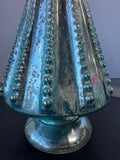Light Blue & Silver Mercury-Style Glass Christmas Tree