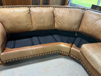 Leather Sectional Sofa with Ottoman***HEAVY ITEM***
