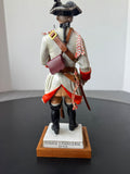 Rohan Cavalerie Van Gerdinge Sitzendorf Porcelain French Soldier with Wooden Base & Box