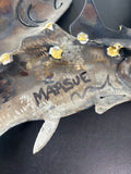 Metal Fish Wall Sculpture; Signed