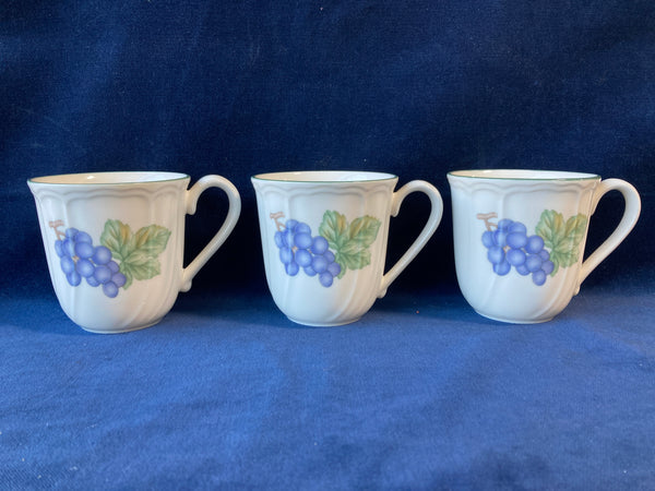 Set of 3 Market Day by Epoch Floral Fruit Mugs