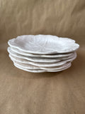 White Bordallo Cabbage Salad Plates - Set Of 6