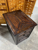 Dark Wood Tone Night Stand/End Table with (3) Drawers***READ DESCRIPTION***AS IS