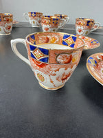 12-Piece Royal Stuart Spencer Stevenson England Bone China Demitasse Cups & Saucers Set