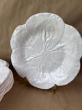 White Bordallo Cabbage Salad Plates - Set Of 6