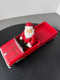 Heavyweight Resin Santa Driving Red Truck