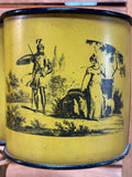 Vintage Yellow & Black Tin Tole Lamp